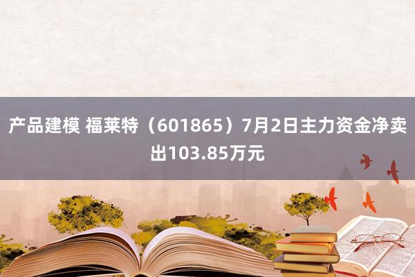 产品建模 福莱特（601865）7月2日主力资金净卖出103.85万元